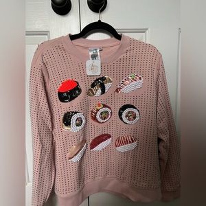 Queen of Sparkles sushi sweater